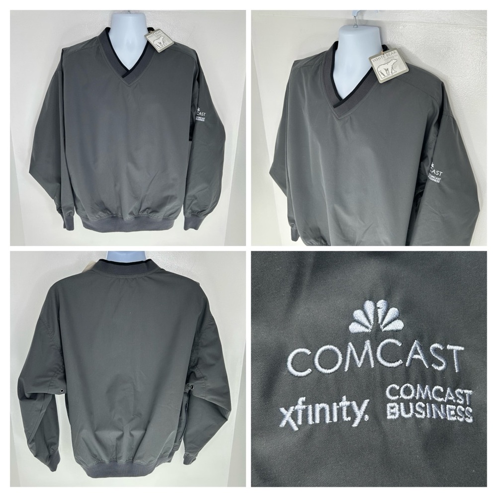 Comcast Business Xfinity NWT‎ Pullover V Neck Jacket Size Medium Black Employee